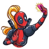 Lady Deadpool WhatsApp Sticker #20