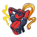 Lady Deadpool WhatsApp Sticker #23
