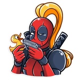 Lady Deadpool WhatsApp Sticker #24
