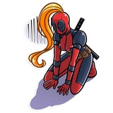 Lady Deadpool WhatsApp Sticker #25