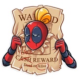 Lady Deadpool WhatsApp Sticker #29