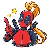 Lady Deadpool WhatsApp Sticker #3