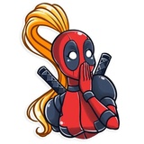 Lady Deadpool WhatsApp Sticker #4