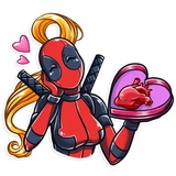 Lady Deadpool WhatsApp Sticker #7