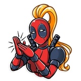 Lady Deadpool WhatsApp Sticker #8