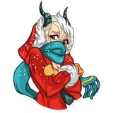 Lady Krampus WhatsApp Sticker #16
