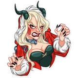 Lady Krampus WhatsApp Sticker #17