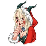 Lady Krampus WhatsApp Sticker #23
