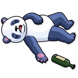 Lazy Panda WhatsApp Sticker #13