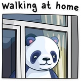 Lazy Panda WhatsApp Sticker #15
