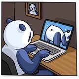 Lazy Panda WhatsApp Sticker #18