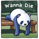Lazy Panda WhatsApp Sticker #19
