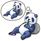 Lazy Panda WhatsApp Sticker #20