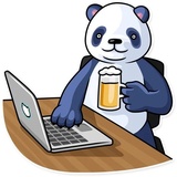 Lazy Panda WhatsApp Sticker #22
