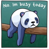 Lazy Panda WhatsApp Sticker #26