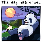 Lazy Panda WhatsApp Sticker #30