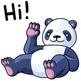 Lazy Panda WhatsApp Sticker #5