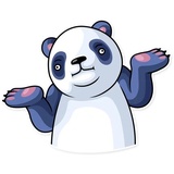 Lazy Panda WhatsApp Sticker #6