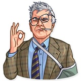 Leslie Nielsen WhatsApp Sticker #13