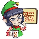 Santa's little helper WhatsApp Sticker #11