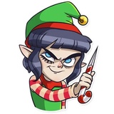 Santa's little helper WhatsApp Sticker #13