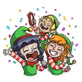 Santa's little helper WhatsApp Sticker #14