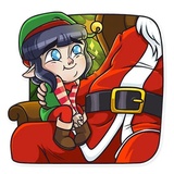 Santa's little helper WhatsApp Sticker #15