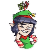 Santa's little helper WhatsApp Sticker #16