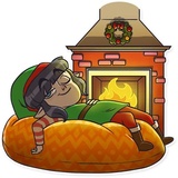 Santa's little helper WhatsApp Sticker #19