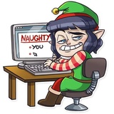 Santa's little helper WhatsApp Sticker #21