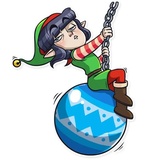 Santa's little helper WhatsApp Sticker #26