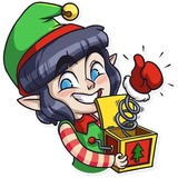 Santa's little helper WhatsApp Sticker #3