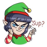 Santa's little helper WhatsApp Sticker #5