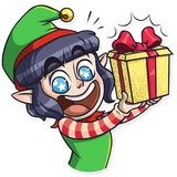 Santa's little helper WhatsApp Sticker #7