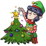 Santa's little helper WhatsApp Sticker #8