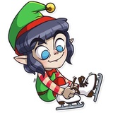 Santa's little helper WhatsApp Sticker #9