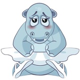 Little Hippo WhatsApp Sticker #10