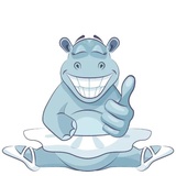 Little Hippo WhatsApp Sticker #16