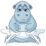 Little Hippo WhatsApp Sticker #4