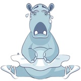 Little Hippo WhatsApp Sticker #9