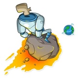 Lone Dead Spaceman WhatsApp Sticker #10