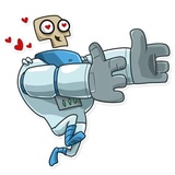 Lone Dead Spaceman WhatsApp Sticker #2