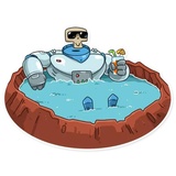 Lone Dead Spaceman WhatsApp Sticker #25