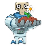 Lone Dead Spaceman WhatsApp Sticker #26