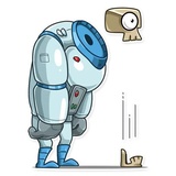 Lone Dead Spaceman WhatsApp Sticker #4