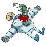 Lone Dead Spaceman WhatsApp Sticker #5