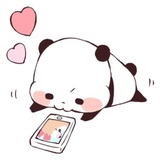 Love Love Yururin Panda WhatsApp Sticker #10