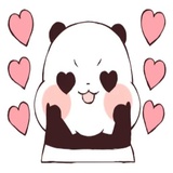 Love Love Yururin Panda WhatsApp Sticker #23