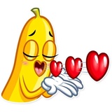 Lovely Banana WhatsApp Sticker #2