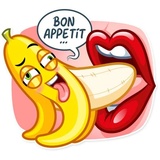Lovely Banana WhatsApp Sticker #7